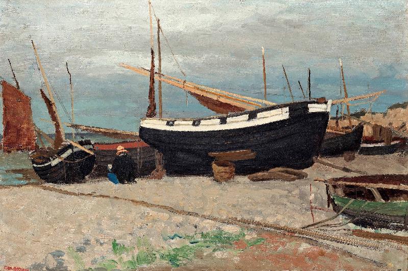 Carl Spitzweg coastal scene from the north of France Sweden oil painting art